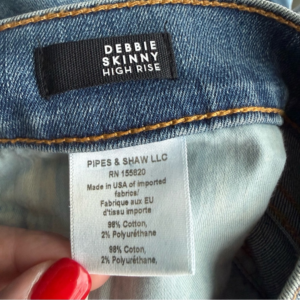 Veronica Beard Debbie Skinny High Rise Blue Jeans - Picture 6 of 6